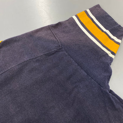 【中古品】【メンズ】 VINTAGE 70-80S IOWA V NECK FOOTBALL SS TEE ブイ ネック フットボール ショートスリーブ Tシャツ トップス 半袖 146-260731-cs-03-izu サイズ：不明 カラー：ネイビー×イエロー 万代Net店