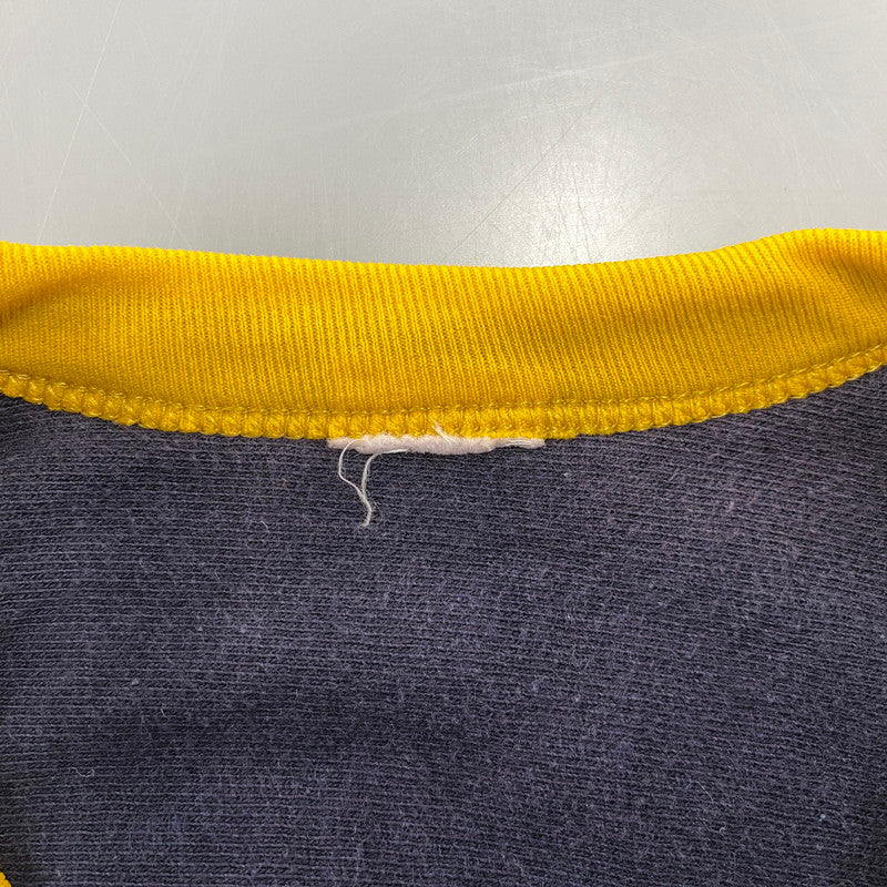【中古品】【メンズ】 VINTAGE 70-80S IOWA V NECK FOOTBALL SS TEE ブイ ネック フットボール ショートスリーブ Tシャツ トップス 半袖 146-260731-cs-03-izu サイズ：不明 カラー：ネイビー×イエロー 万代Net店