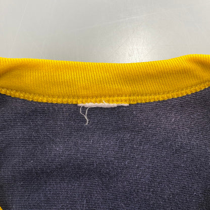 【中古品】【メンズ】 VINTAGE 70-80S IOWA V NECK FOOTBALL SS TEE ブイ ネック フットボール ショートスリーブ Tシャツ トップス 半袖 146-260731-cs-03-izu サイズ：不明 カラー：ネイビー×イエロー 万代Net店