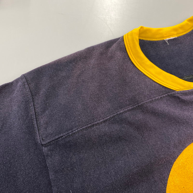 【中古品】【メンズ】 VINTAGE 70-80S IOWA V NECK FOOTBALL SS TEE ブイ ネック フットボール ショートスリーブ Tシャツ トップス 半袖 146-260731-cs-03-izu サイズ：不明 カラー：ネイビー×イエロー 万代Net店