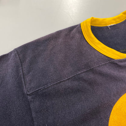 【中古品】【メンズ】 VINTAGE 70-80S IOWA V NECK FOOTBALL SS TEE ブイ ネック フットボール ショートスリーブ Tシャツ トップス 半袖 146-260731-cs-03-izu サイズ：不明 カラー：ネイビー×イエロー 万代Net店