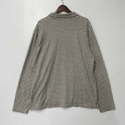 【中古品】【メンズ】 POLO BY RALPH LAUREN ポロバイラルフローレン 90S NAVY PONY BORDER LS POLO SHIRT ネイビー ポニー ボーダー ロングスリーブ ポロシャツ トップス 長袖 146-260731-cs-05-izu サイズ：XL カラー：グレー×ネイビー 万代Net店