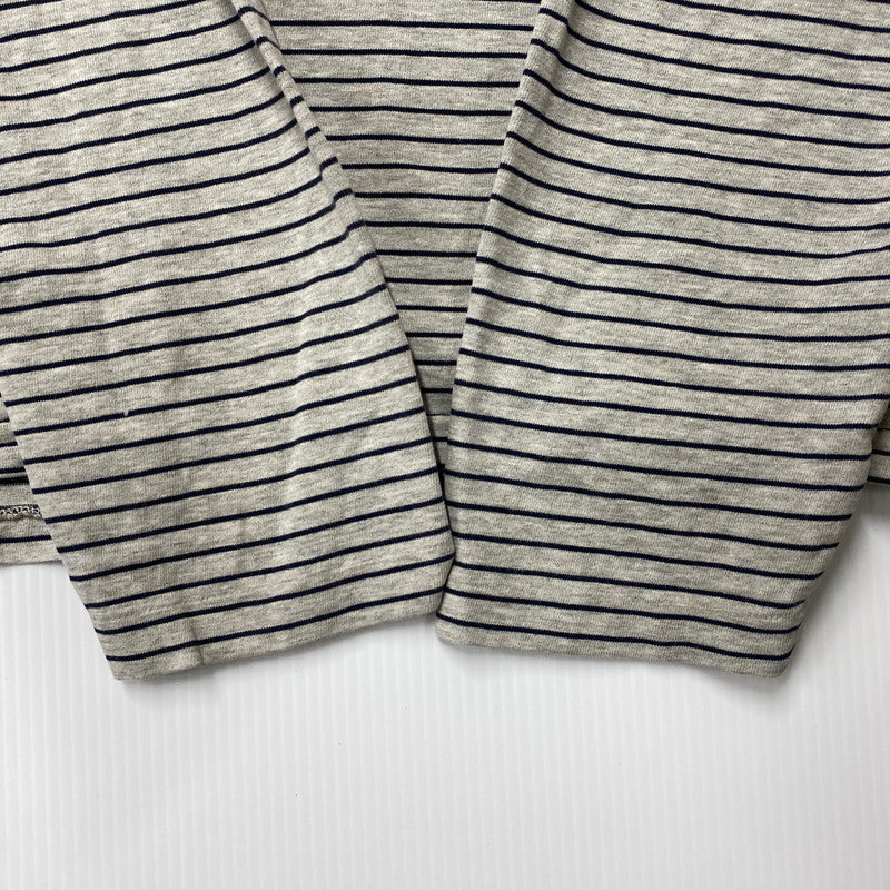 【中古品】【メンズ】 POLO BY RALPH LAUREN ポロバイラルフローレン 90S NAVY PONY BORDER LS POLO SHIRT ネイビー ポニー ボーダー ロングスリーブ ポロシャツ トップス 長袖 146-260731-cs-05-izu サイズ：XL カラー：グレー×ネイビー 万代Net店