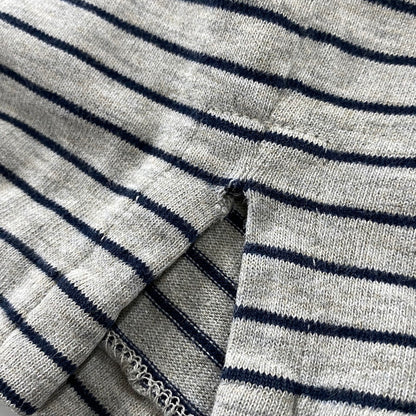 【中古品】【メンズ】 POLO BY RALPH LAUREN ポロバイラルフローレン 90S NAVY PONY BORDER LS POLO SHIRT ネイビー ポニー ボーダー ロングスリーブ ポロシャツ トップス 長袖 146-260731-cs-05-izu サイズ：XL カラー：グレー×ネイビー 万代Net店