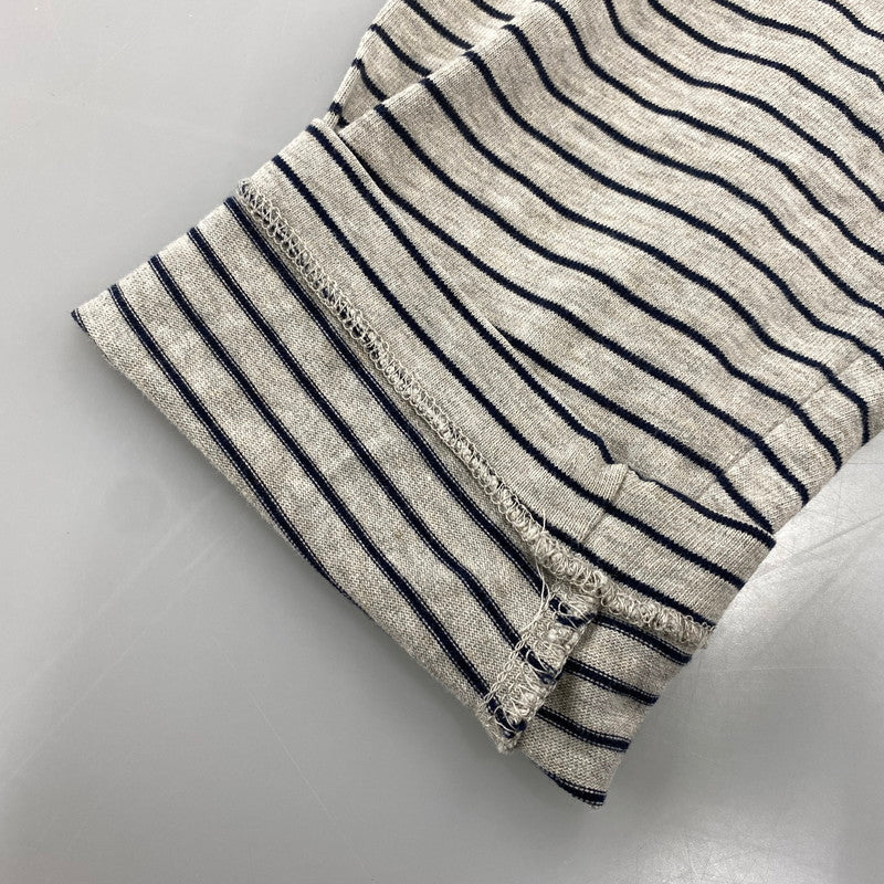 【中古品】【メンズ】 POLO BY RALPH LAUREN ポロバイラルフローレン 90S NAVY PONY BORDER LS POLO SHIRT ネイビー ポニー ボーダー ロングスリーブ ポロシャツ トップス 長袖 146-260731-cs-05-izu サイズ：XL カラー：グレー×ネイビー 万代Net店