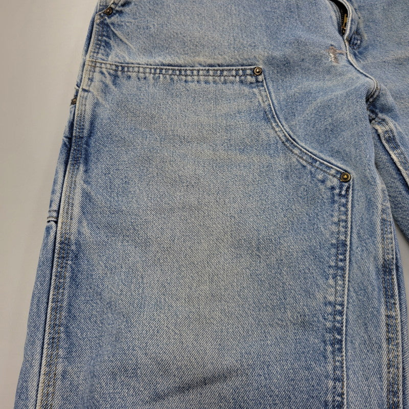 【現状渡し品】【メンズ】 Carhartt カーハート DUNGAREE FIT DOUBLEKNEE PAINTER DENIM PANTS B73 DST ダンガリーフィット ダブルニー ペインター デニムパンツ ボトムス 157-260805-ay-06-izu サイズ：36×32 カラー：ライトインディゴ 万代Net店