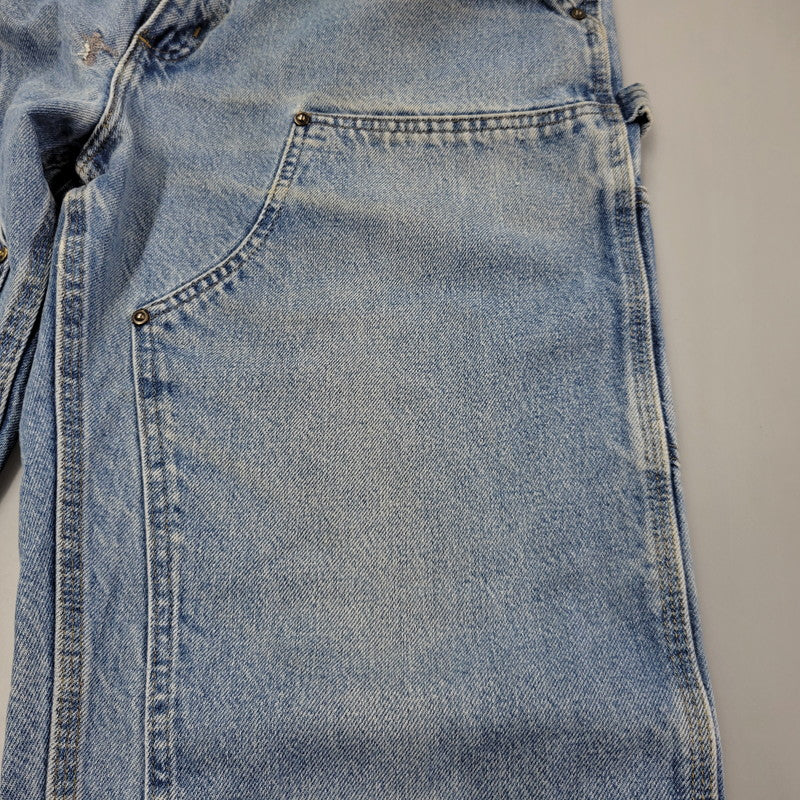 【現状渡し品】【メンズ】 Carhartt カーハート DUNGAREE FIT DOUBLEKNEE PAINTER DENIM PANTS B73 DST ダンガリーフィット ダブルニー ペインター デニムパンツ ボトムス 157-260805-ay-06-izu サイズ：36×32 カラー：ライトインディゴ 万代Net店