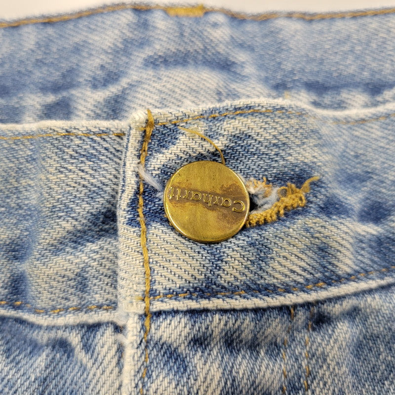 【現状渡し品】【メンズ】 Carhartt カーハート DUNGAREE FIT DOUBLEKNEE PAINTER DENIM PANTS B73 DST ダンガリーフィット ダブルニー ペインター デニムパンツ ボトムス 157-260805-ay-06-izu サイズ：36×32 カラー：ライトインディゴ 万代Net店