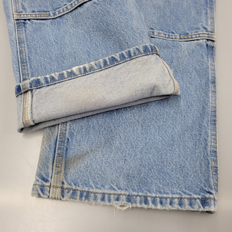 【現状渡し品】【メンズ】 Carhartt カーハート DUNGAREE FIT DOUBLEKNEE PAINTER DENIM PANTS B73 DST ダンガリーフィット ダブルニー ペインター デニムパンツ ボトムス 157-260805-ay-06-izu サイズ：36×32 カラー：ライトインディゴ 万代Net店
