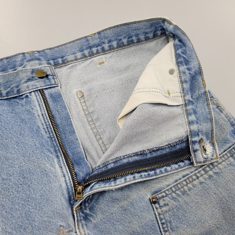 【現状渡し品】【メンズ】 Carhartt カーハート DUNGAREE FIT DOUBLEKNEE PAINTER DENIM PANTS B73 DST ダンガリーフィット ダブルニー ペインター デニムパンツ ボトムス 157-260805-ay-06-izu サイズ：36×32 カラー：ライトインディゴ 万代Net店