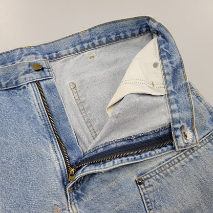 【現状渡し品】【メンズ】 Carhartt カーハート DUNGAREE FIT DOUBLEKNEE PAINTER DENIM PANTS B73 DST ダンガリーフィット ダブルニー ペインター デニムパンツ ボトムス 157-260805-ay-06-izu サイズ：36×32 カラー：ライトインディゴ 万代Net店