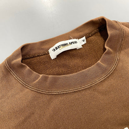【中古品】【メンズ】 A BATHING APE アベイシングエイプ GENERALS AND BABY MILO SWEATSHIRT ジェネラルズ アンド ベイビー マイロ スウェットシャツ トップス 長袖 142-260731-cs-02-izu サイズ：M カラー：ブラウン 万代Net店