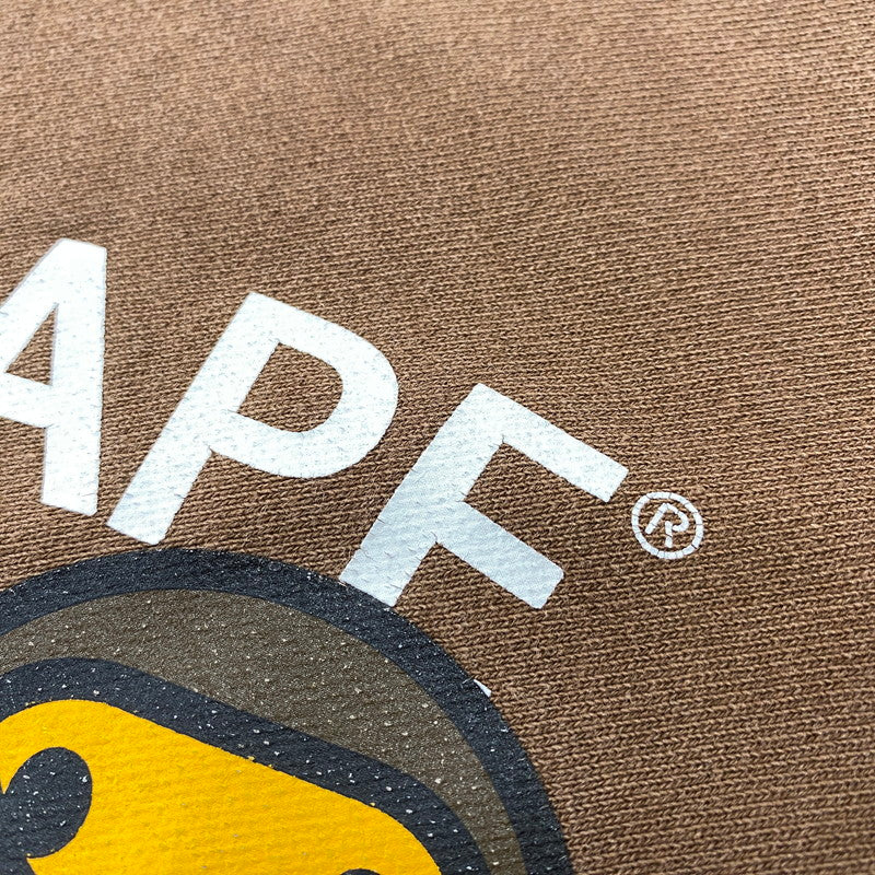 【中古品】【メンズ】 A BATHING APE アベイシングエイプ GENERALS AND BABY MILO SWEATSHIRT ジェネラルズ アンド ベイビー マイロ スウェットシャツ トップス 長袖 142-260731-cs-02-izu サイズ：M カラー：ブラウン 万代Net店