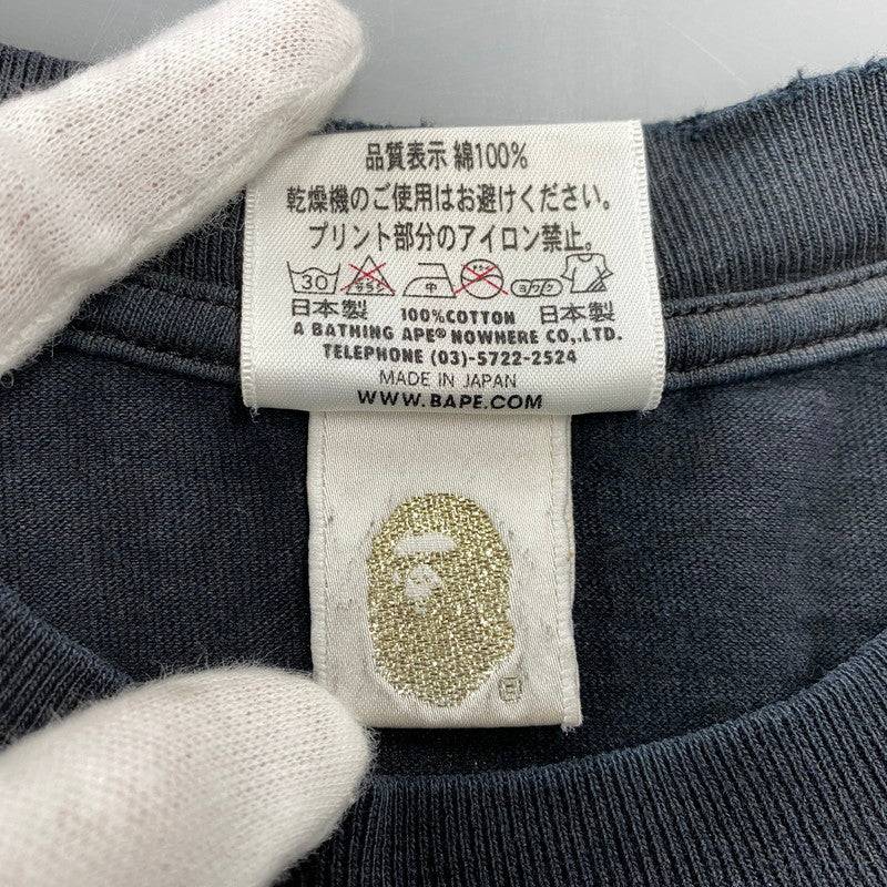 【中古品】【メンズ】 A BATHING APE アベイシングエイプ 00’S BABY MILO GORILLA TREES TEE ベビー マイロ ゴリラ ツリー Tシャツ トップス 半袖 142-260731-cs-01-izu サイズ：M カラー：ブラック 万代Net店