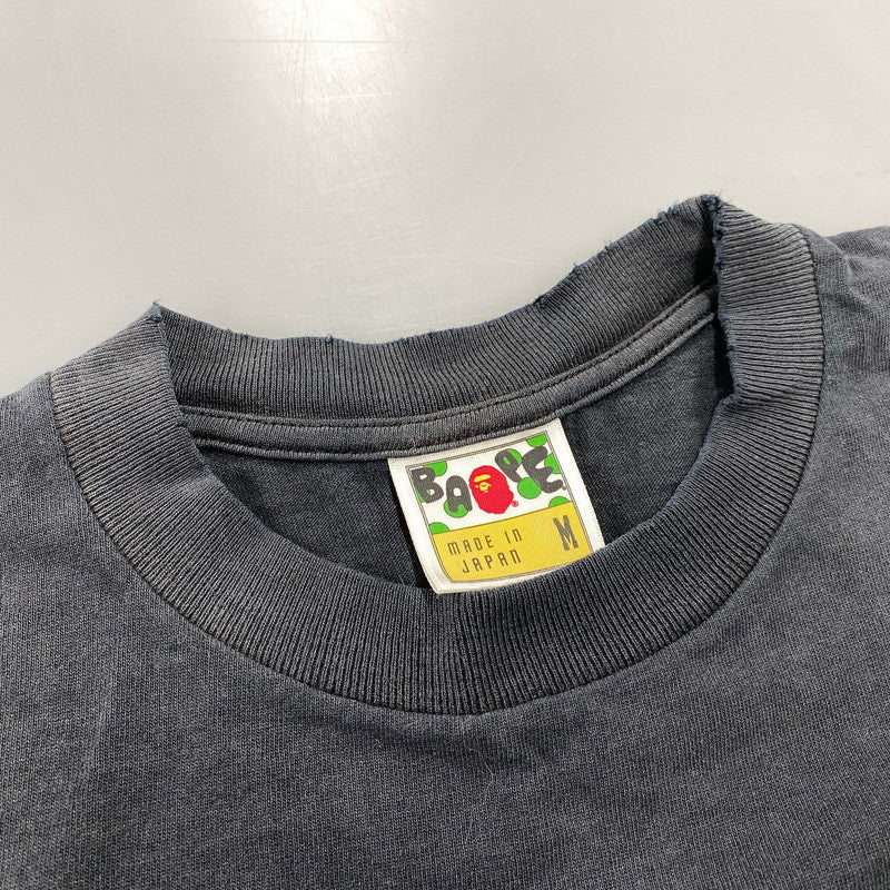 【中古品】【メンズ】 A BATHING APE アベイシングエイプ 00’S BABY MILO GORILLA TREES TEE ベビー マイロ ゴリラ ツリー Tシャツ トップス 半袖 142-260731-cs-01-izu サイズ：M カラー：ブラック 万代Net店
