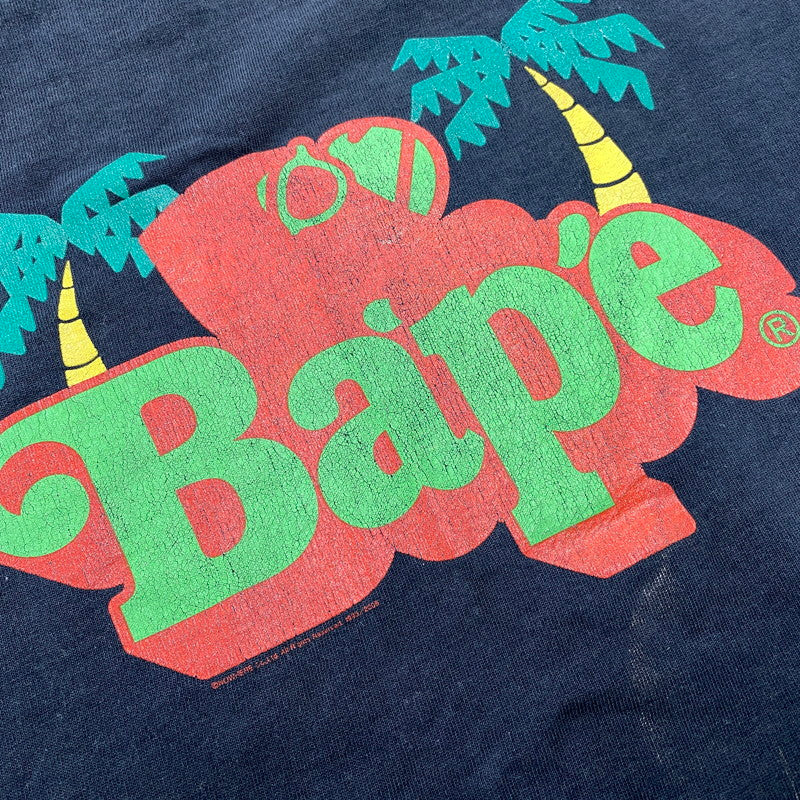 【中古品】【メンズ】 A BATHING APE アベイシングエイプ 00’S BABY MILO GORILLA TREES TEE ベビー マイロ ゴリラ ツリー Tシャツ トップス 半袖 142-260731-cs-01-izu サイズ：M カラー：ブラック 万代Net店