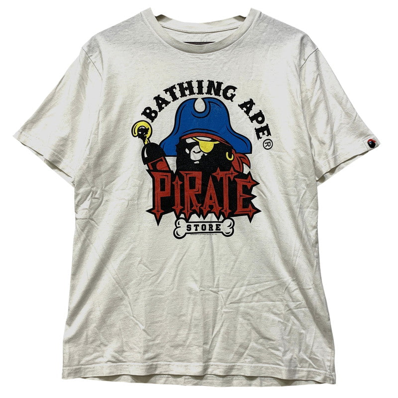 【中古品】【メンズ】 A BATHING APE アベイシングエイプ PIRATE TEE パイレーツ Tシャツ 半袖 142-260802-as-17-izu カラー：ホワイト 万代Net店