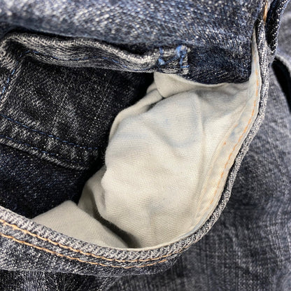 【中古品】【メンズ】 EVISU エヴィス LOT2100 男 PAINT DENIM PANTS ペイント デニム パンツ ボトムス ズボン 156-260731-cs-06-izu サイズ：34×34 カラー：インディゴ系 万代Net店