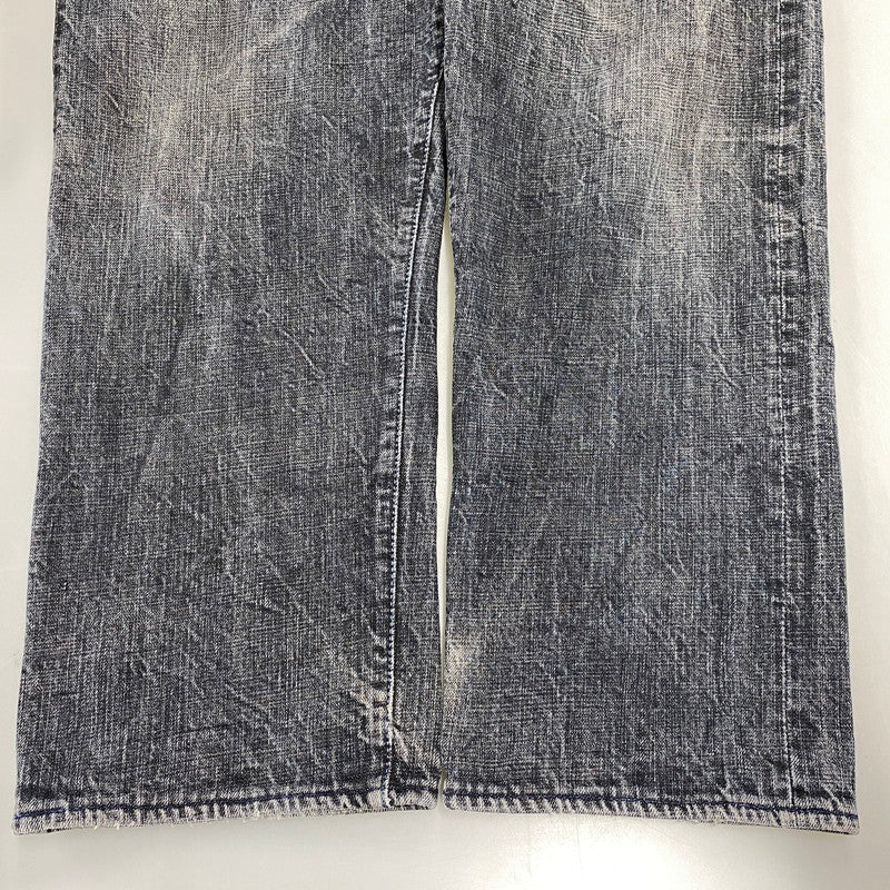 【中古品】【メンズ】 EVISU エヴィス LOT2100 男 PAINT DENIM PANTS ペイント デニム パンツ ボトムス ズボン 156-260731-cs-06-izu サイズ：34×34 カラー：インディゴ系 万代Net店