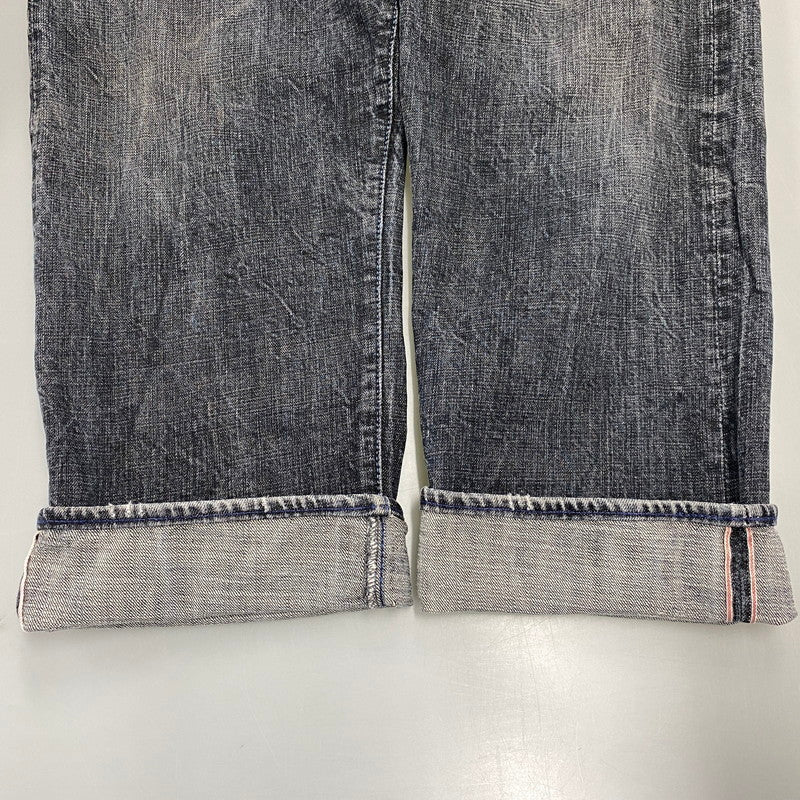 【中古品】【メンズ】 EVISU エヴィス LOT2100 男 PAINT DENIM PANTS ペイント デニム パンツ ボトムス ズボン 156-260731-cs-06-izu サイズ：34×34 カラー：インディゴ系 万代Net店