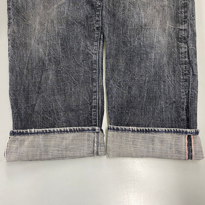 【中古品】【メンズ】 EVISU エヴィス LOT2100 男 PAINT DENIM PANTS ペイント デニム パンツ ボトムス ズボン 156-260731-cs-06-izu サイズ：34×34 カラー：インディゴ系 万代Net店