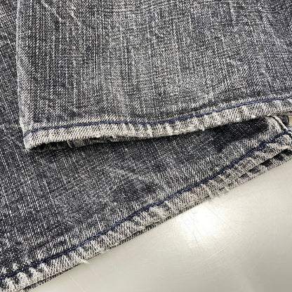 【中古品】【メンズ】 EVISU エヴィス LOT2100 男 PAINT DENIM PANTS ペイント デニム パンツ ボトムス ズボン 156-260731-cs-06-izu サイズ：34×34 カラー：インディゴ系 万代Net店