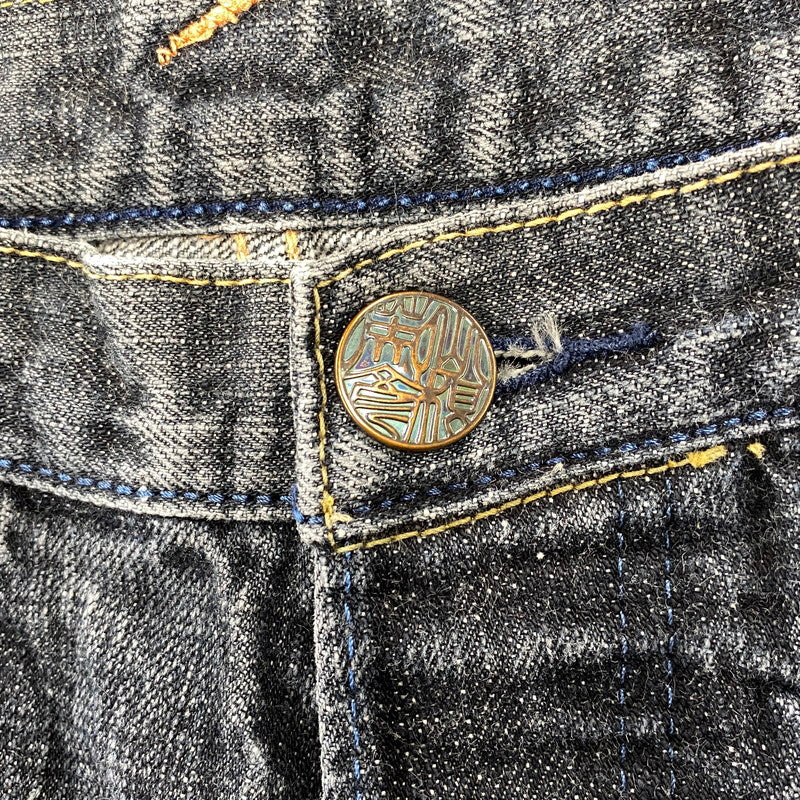 【中古品】【メンズ】 EVISU エヴィス LOT2100 男 PAINT DENIM PANTS ペイント デニム パンツ ボトムス ズボン 156-260731-cs-06-izu サイズ：34×34 カラー：インディゴ系 万代Net店