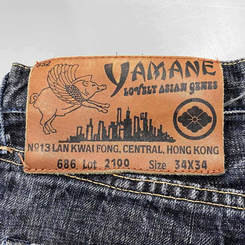 【中古品】【メンズ】 EVISU エヴィス LOT2100 男 PAINT DENIM PANTS ペイント デニム パンツ ボトムス ズボン 156-260731-cs-06-izu サイズ：34×34 カラー：インディゴ系 万代Net店