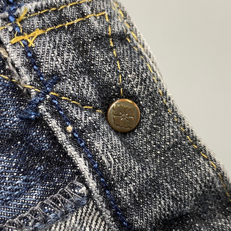 【中古品】【メンズ】 EVISU エヴィス LOT2100 男 PAINT DENIM PANTS ペイント デニム パンツ ボトムス ズボン 156-260731-cs-06-izu サイズ：34×34 カラー：インディゴ系 万代Net店