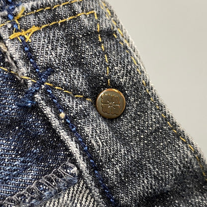 【中古品】【メンズ】 EVISU エヴィス LOT2100 男 PAINT DENIM PANTS ペイント デニム パンツ ボトムス ズボン 156-260731-cs-06-izu サイズ：34×34 カラー：インディゴ系 万代Net店