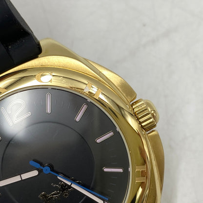 【中古品】【メンズ/レディース】 COACH コーチ 155.2.34.2212 QUARTZ WATCH クォーツ ウォッチ 腕時計 197-260803-yn-08-izu カラー：ゴールド×ブラック 万代Net店
