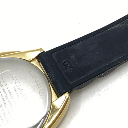 【中古品】【メンズ/レディース】 COACH コーチ 155.2.34.2212 QUARTZ WATCH クォーツ ウォッチ 腕時計 197-260803-yn-08-izu カラー：ゴールド×ブラック 万代Net店