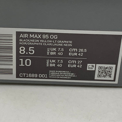 【中古美品】【メンズ】 NIKE ナイキ CT1689-001 AIR MAX 95 OG ナイキ エアマックス95 OG (2020) スニーカー 靴 160-260731-yn-03-izu サイズ：26.5cm カラー：ネオンイエロー 万代Net店
