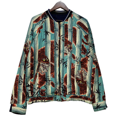 【中古品】【メンズ】 BRU NA BOINNE ブルーナボイン 5351 ファンタジータイガー ジャンパー 140-260802-as-04-izu サイズ：1 カラー：ネイビー/マルチカラー 万代Net店