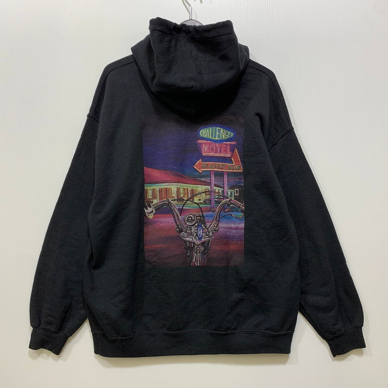 【中古品】【メンズ】 CHALLENGER チャレンジャー HEAVEN'S DOOR HOODIE フーディー パーカー 142-260803-as-04-izu サイズ：L カラー：ブラック 万代Net店