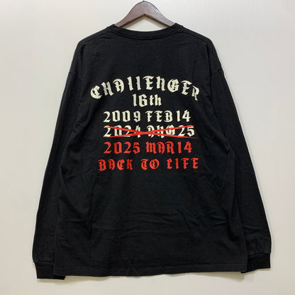 【中古品】【メンズ】 CHALLENGER チャレンジャー BACK TO LIFE L/S TEE ロングスリーブ Tシャツ 長袖 142-260803-as-03-izu サイズ：L カラー：ブラック 万代Net店
