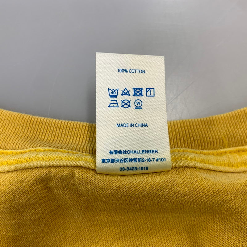 【中古品】【メンズ】 CHALLENGER チャレンジャー PIGMENT C PATCH S/S TEE ピグメント Cパッチ 半袖Tシャツ 142-260803-as-06-izu サイズ：L カラー：イエロー 万代Net店