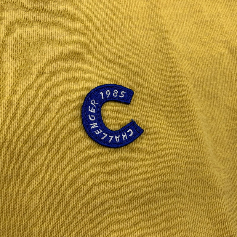 【中古品】【メンズ】 CHALLENGER チャレンジャー PIGMENT C PATCH S/S TEE ピグメント Cパッチ 半袖Tシャツ 142-260803-as-06-izu サイズ：L カラー：イエロー 万代Net店