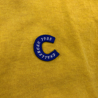 【中古品】【メンズ】 CHALLENGER チャレンジャー PIGMENT C PATCH S/S TEE ピグメント Cパッチ 半袖Tシャツ 142-260803-as-06-izu サイズ：L カラー：イエロー 万代Net店