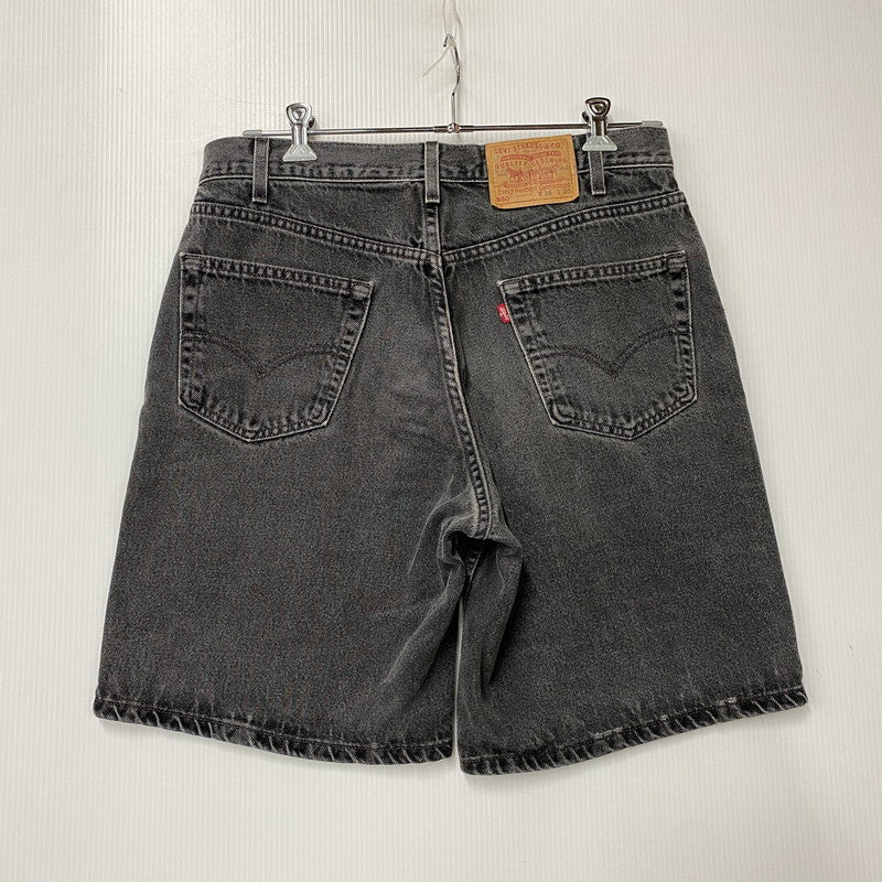 【中古品】【メンズ】 LEVI'S リーバイス 35550-1865 USA製 99年製 刻印513 RELAXED FIT リラックスド フィット 550 DENIM HALF PANTS デニム ハーフ パンツ ボトムス ズボン 157-260731-cs-07-izu サイズ：W36 カラー：ブラック 万代Net店