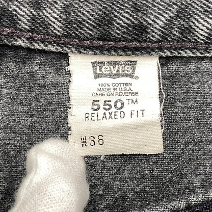 【中古品】【メンズ】 LEVI'S リーバイス 35550-1865 USA製 99年製 刻印513 RELAXED FIT リラックスド フィット 550 DENIM HALF PANTS デニム ハーフ パンツ ボトムス ズボン 157-260731-cs-07-izu サイズ：W36 カラー：ブラック 万代Net店