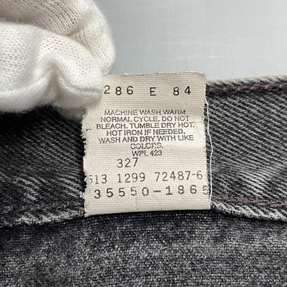 【中古品】【メンズ】 LEVI'S リーバイス 35550-1865 USA製 99年製 刻印513 RELAXED FIT リラックスド フィット 550 DENIM HALF PANTS デニム ハーフ パンツ ボトムス ズボン 157-260731-cs-07-izu サイズ：W36 カラー：ブラック 万代Net店