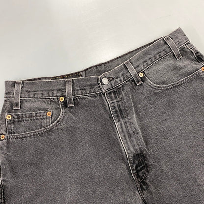 【中古品】【メンズ】 LEVI'S リーバイス 35550-1865 USA製 99年製 刻印513 RELAXED FIT リラックスド フィット 550 DENIM HALF PANTS デニム ハーフ パンツ ボトムス ズボン 157-260731-cs-07-izu サイズ：W36 カラー：ブラック 万代Net店