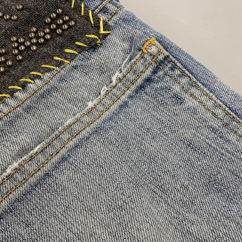 【中古品】【メンズ】 Ron Herman ロンハーマン DAMAGE DENIM PANTS 212060303-1079 ダメージ デニムパンツ ジーンズ 152-260802-as-22-izu サイズ：29 カラー：ライトインディゴ 万代Net店