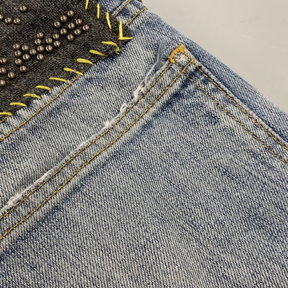 【中古品】【メンズ】 Ron Herman ロンハーマン DAMAGE DENIM PANTS 212060303-1079 ダメージ デニムパンツ ジーンズ 152-260802-as-22-izu サイズ：29 カラー：ライトインディゴ 万代Net店