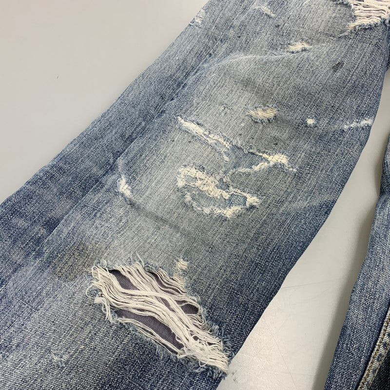 【中古品】【メンズ】 Ron Herman ロンハーマン DAMAGE DENIM PANTS 212060303-1079 ダメージ デニムパンツ ジーンズ 152-260802-as-22-izu サイズ：29 カラー：ライトインディゴ 万代Net店