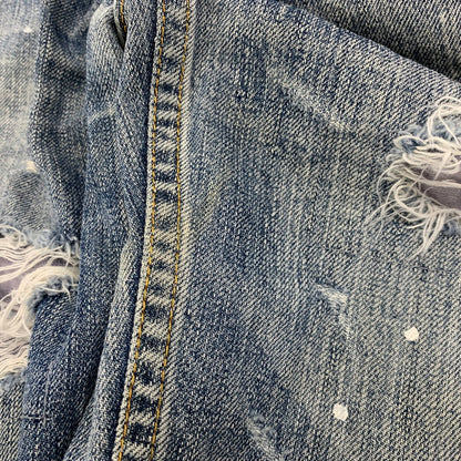 【中古品】【メンズ】 Ron Herman ロンハーマン DAMAGE DENIM PANTS 212060303-1079 ダメージ デニムパンツ ジーンズ 152-260802-as-22-izu サイズ：29 カラー：ライトインディゴ 万代Net店