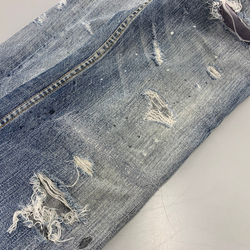 【中古品】【メンズ】 Ron Herman ロンハーマン DAMAGE DENIM PANTS 212060303-1079 ダメージ デニムパンツ ジーンズ 152-260802-as-22-izu サイズ：29 カラー：ライトインディゴ 万代Net店