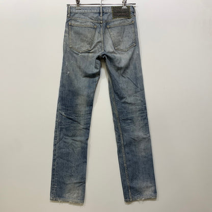 【中古品】【メンズ】 Ron Herman ロンハーマン DAMAGE DENIM PANTS 212060303-1079 ダメージ デニムパンツ ジーンズ 152-260802-as-22-izu サイズ：29 カラー：ライトインディゴ 万代Net店