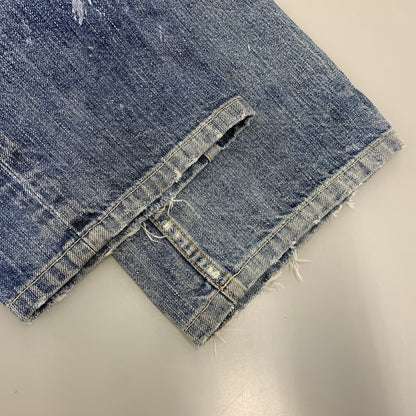 【中古品】【メンズ】 Ron Herman ロンハーマン DAMAGE DENIM PANTS 212060303-1079 ダメージ デニムパンツ ジーンズ 152-260802-as-22-izu サイズ：29 カラー：ライトインディゴ 万代Net店